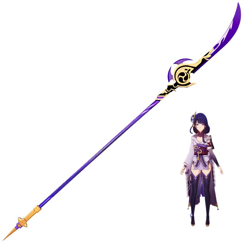 Genshin Impact Raiden Shogun Ei Cosplay Props Cosplay Accessories Weapons Polearm Engulfing Lightning Props