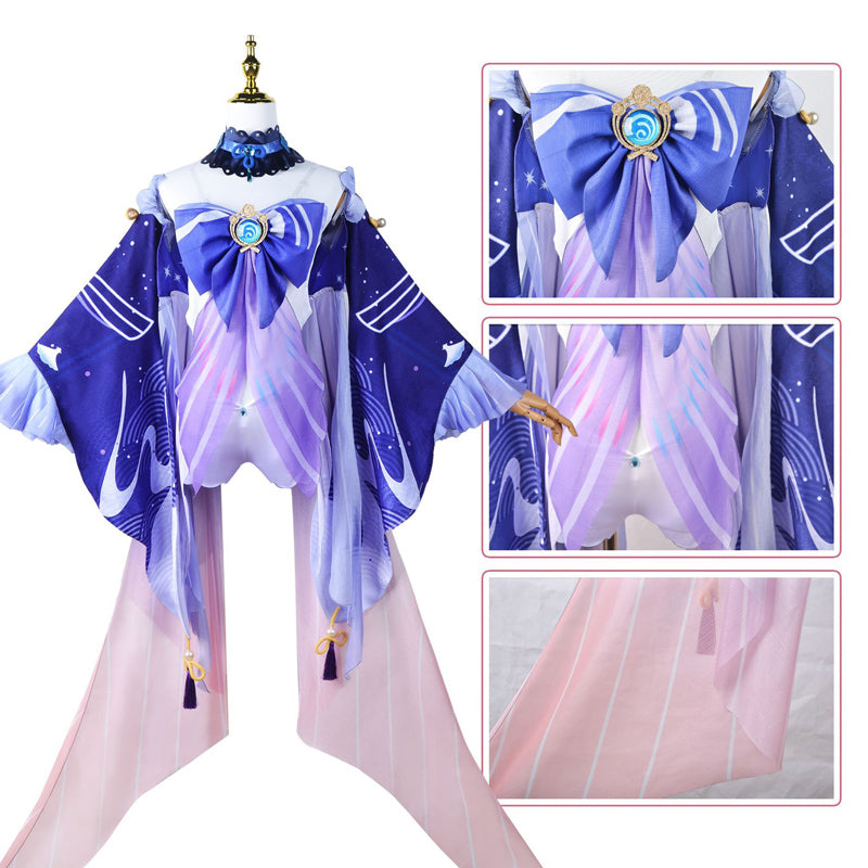 Genshin Impact Sangonomiya Kokomi Costume Halloween Carnival Cosplay Costume Dress