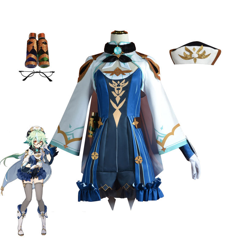 Genshin Impact Sucrose Cosplay Costume Dress Halloween Carnival Costume Outfit