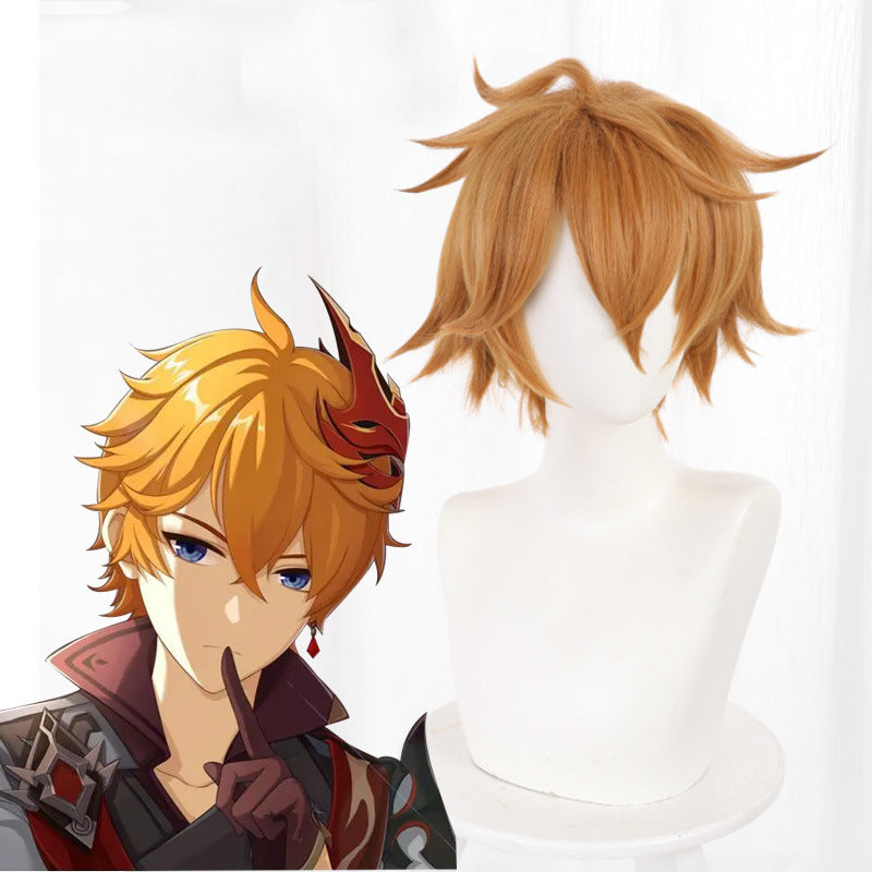 Genshin Impact Tartaglia Childe Full Set Costume With Wigs Halloween Party Cosplay