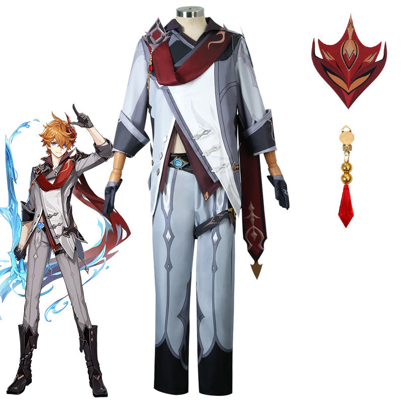 Genshin Impact Tartaglia Cosplay Costume Suit Set Genshin Impact Childe Costume