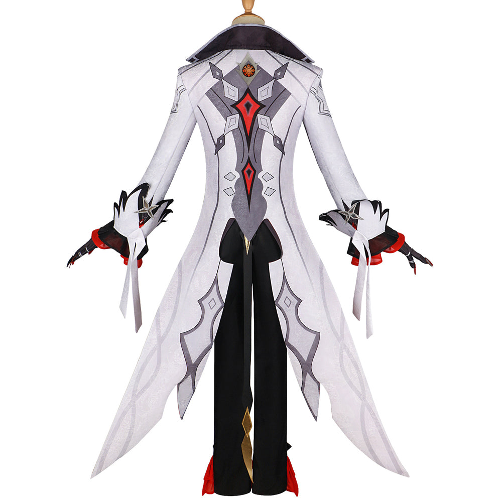 Genshin Impact The Knave Arlecchino Whole Set Costume With Wigs and Boots Halloween Carnival Cosplay Outfit