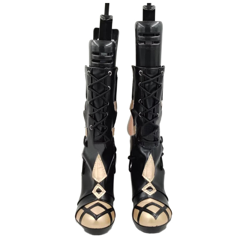 Genshin Impact The Knave Arlecchino Costume Shoes PU Leather Boots Halloween Cosplay Accessories