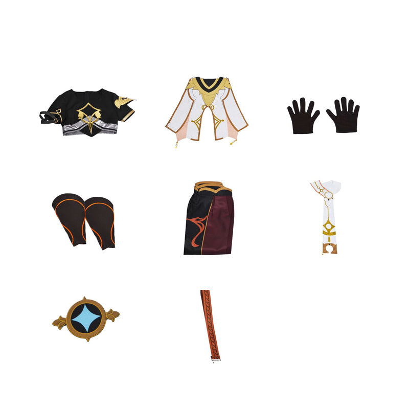 Genshin Impact Traveler Aether Costume Halloween Cosplay Outfit