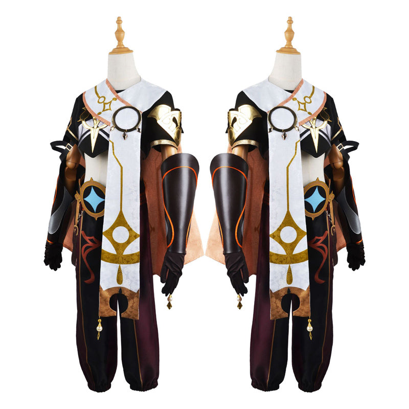 Genshin Impact Traveler Aether Cosplay Costume With Wigs Set