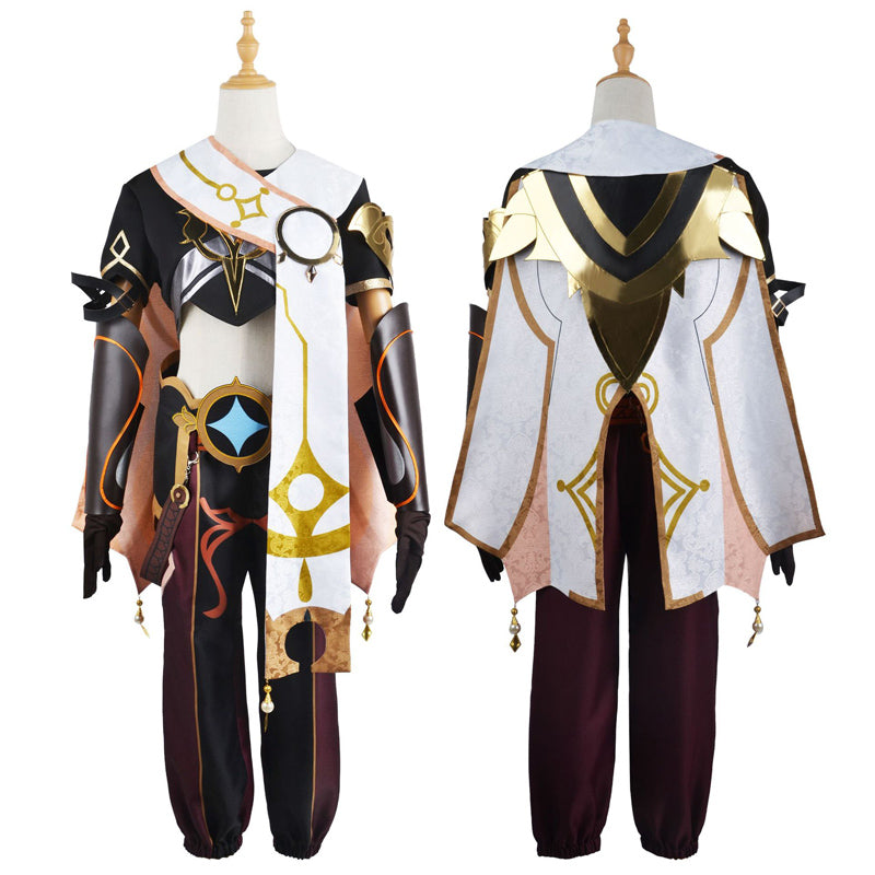 Genshin Impact Traveler Aether Cosplay Costume With Wigs Set