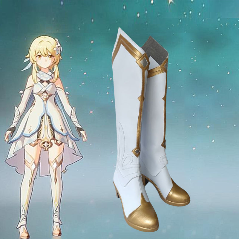 Genshin Impact Traveler Lumine Cosplay Boots Halloween Cosplay Shoes