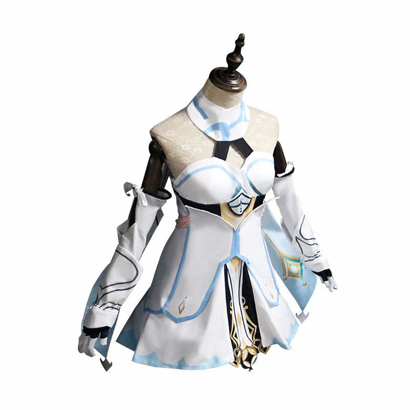 Genshin Impact Traveler Lumine Whole Set Cosplay Costume With Wigs Halloween Cosplay Outfit