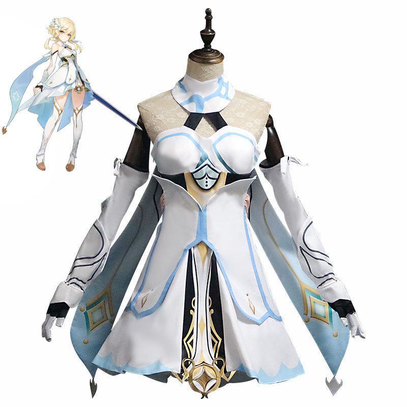 Genshin Impact Traveler Lumine Cosplay Costume Halloween Cosplay Dress