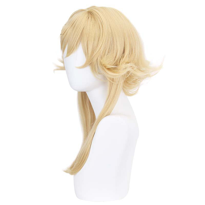 Genshin Impact Traveler Lumine Cosplay Wigs Golden Long Wigs
