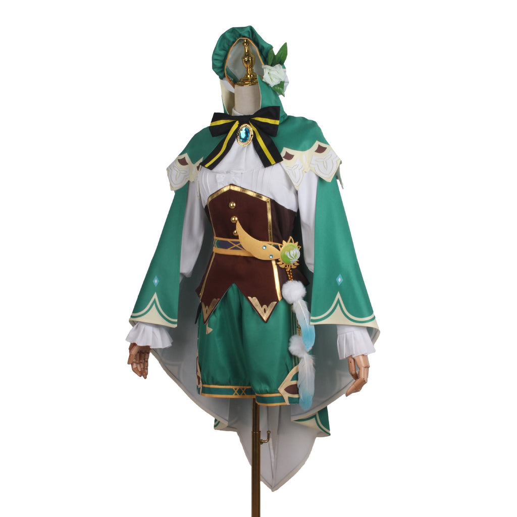 Genshin Impact Venti Cosplay Costume Full Set With Hat Halloween Carnival Cosplay Outfit