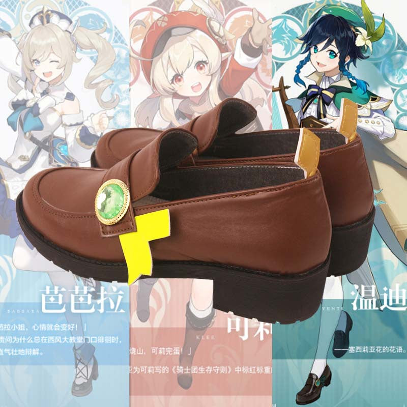 Genshin Impact Venti Cosplay Shoes Halloween Cosplay Costume Accessories