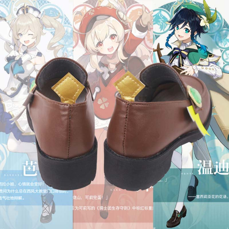 Genshin Impact Venti Cosplay Shoes Halloween Cosplay Costume Accessories