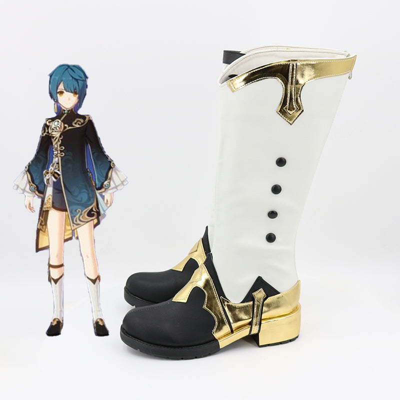 Genshin Impact Xingqiu Cosplay Boots Cosplay Costume Accessories Shoes