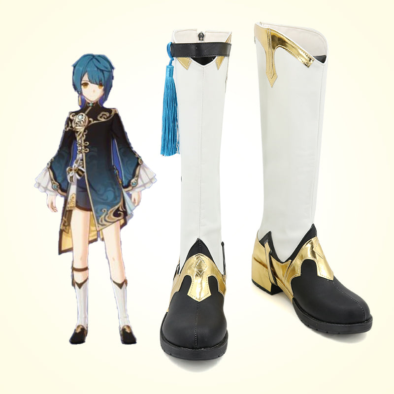 Genshin Impact Xingqiu Cosplay Boots Cosplay Costume Accessories Shoes