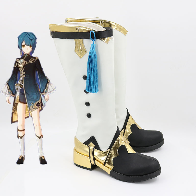 Genshin Impact Xingqiu Cosplay Boots Cosplay Costume Accessories Shoes