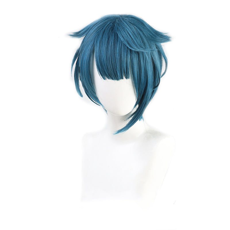 Genshin Impact Xingqiu Cosplay Wigs Short Blue Wigs Halloween Cosplay Wigs