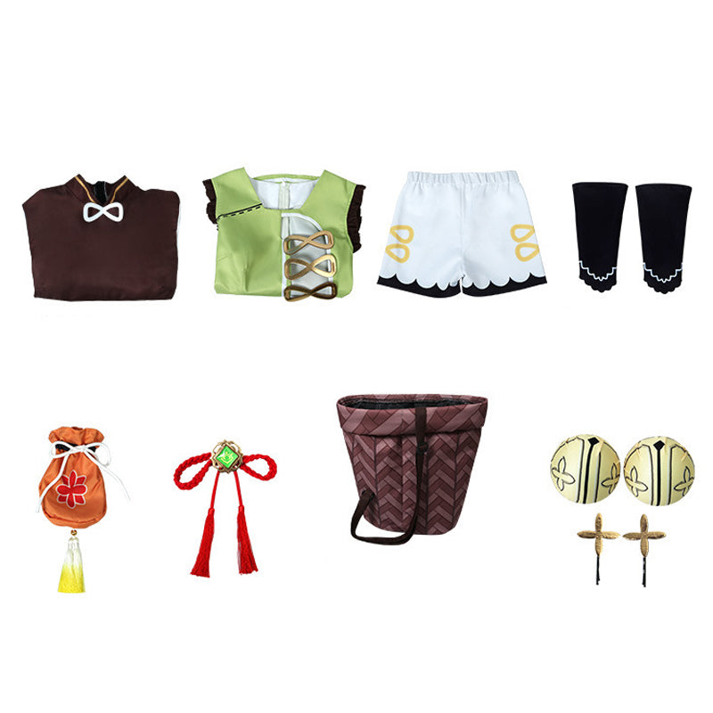 Genshin Impact Yaoyao Cosplay Kids and Adults Costume With Back Basket Halloween Carnival Cosplay Ouftit