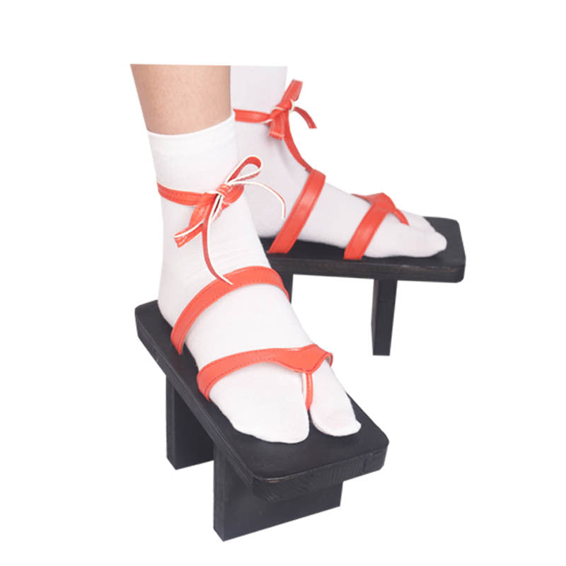 Genshin Impact Yoimiya Halloween Cosplay Shoes Yoimiya Cosplay Wooden Clogs