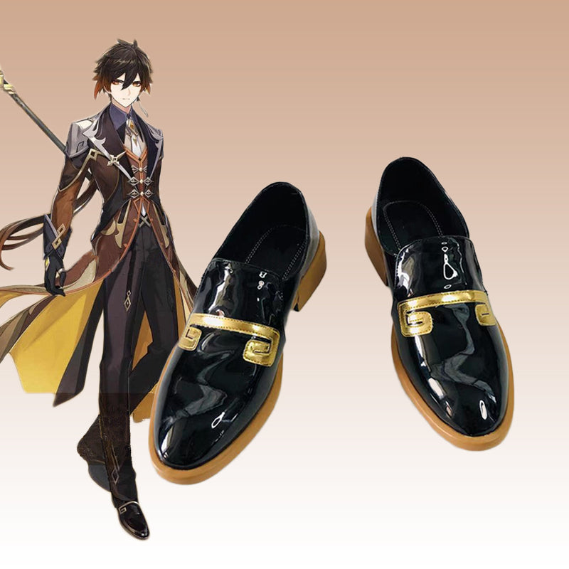 Genshin Impact Zhongli Cosplay Shoes Halloween Carnival Cosplay Accessories