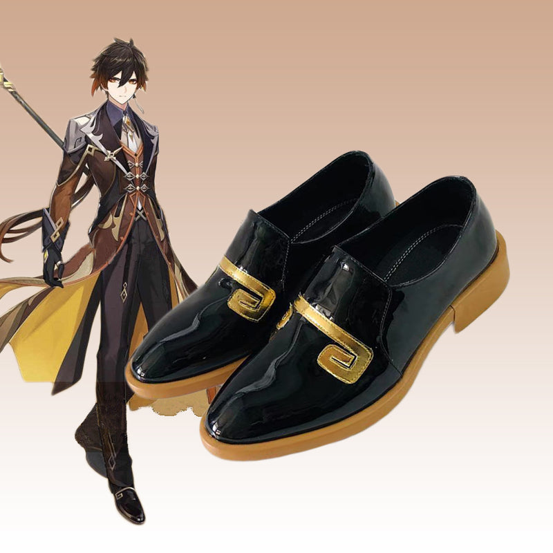 Genshin Impact Zhongli Cosplay Shoes Halloween Carnival Cosplay Accessories