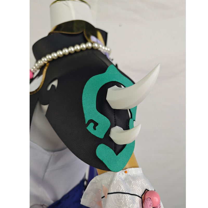 Genshin Impact Yaksha Xiao Whole Set Costume+Wigs+Boots+Mask Halloween Party Costume Set