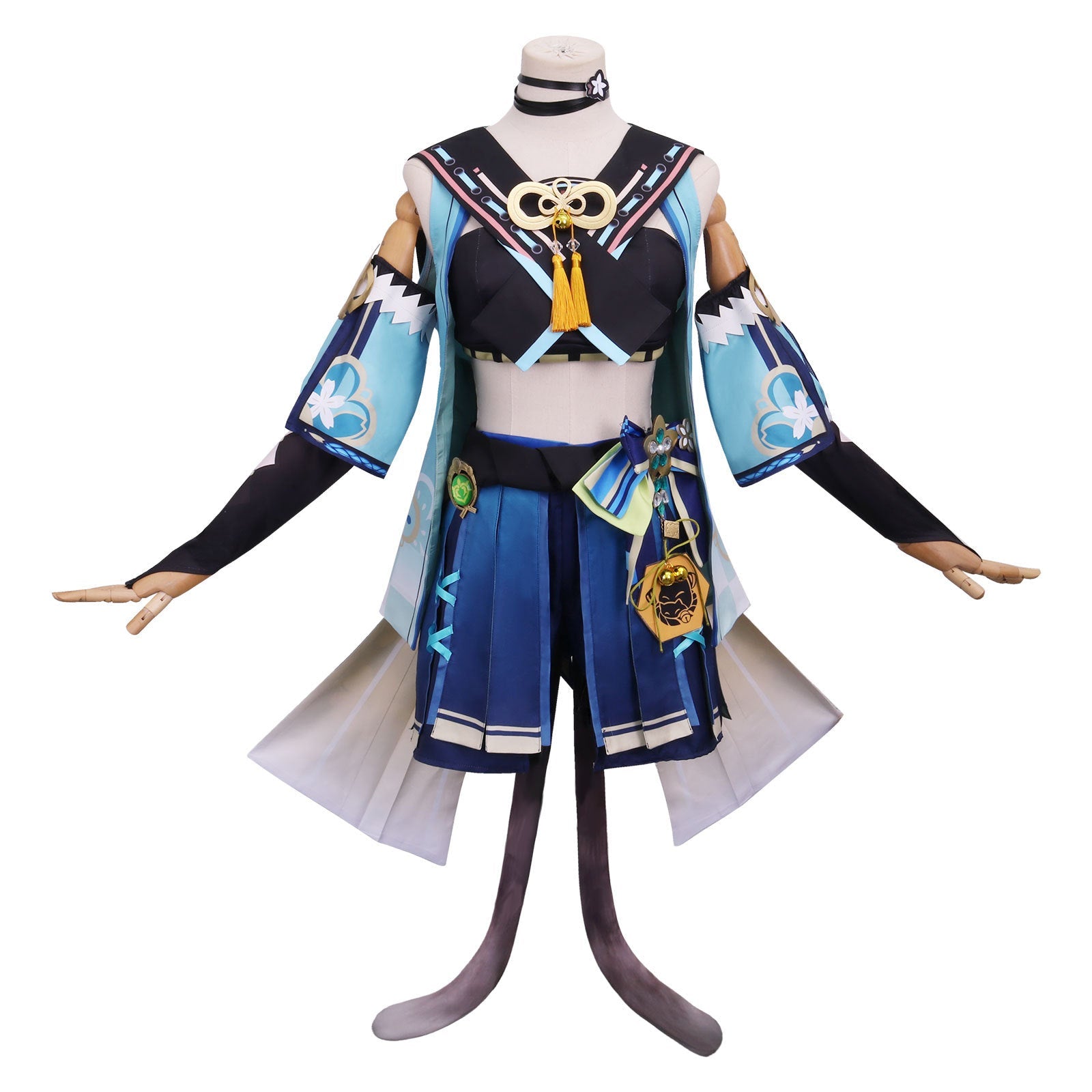 Genshin Impact Kirara Costume+Wigs+Boots Halloween Carnival Costume Set
