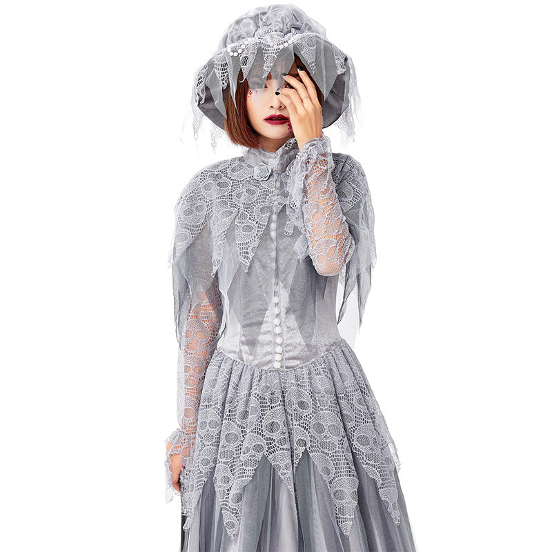 Ghost Bride Skeleton Cosplay Costume Dress Halloween Costume