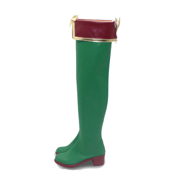 Gushing over Magical Girls Araga Kiwi Cosplay Shoes Green Boots Halloween Costume Accessories