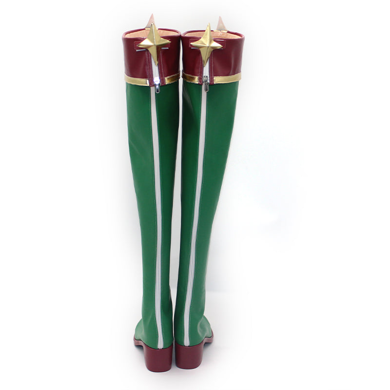 Gushing over Magical Girls Araga Kiwi Cosplay Shoes Green Boots Halloween Costume Accessories