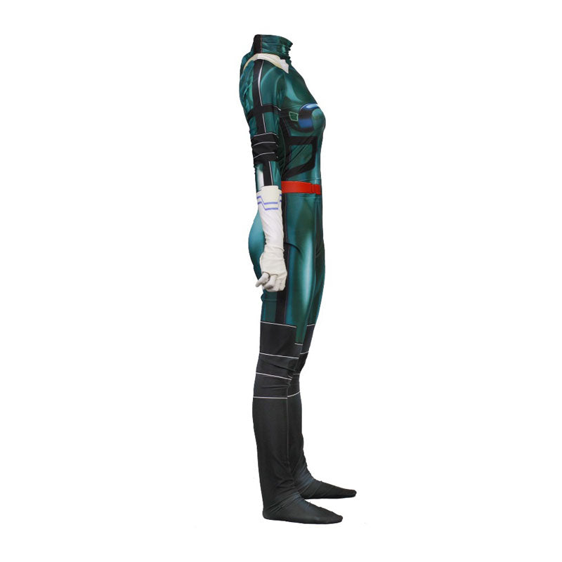 Midoriya Izuku Deku Gamma Costume Fighting Suit Jumpsuit Costume Female Ver. Halloween Zentai Costume