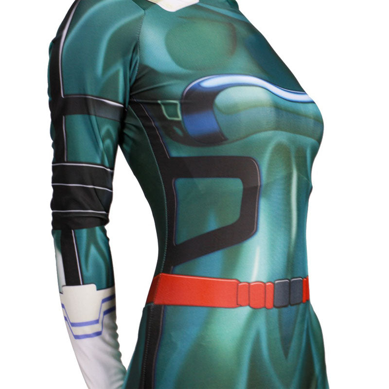 Midoriya Izuku Deku Gamma Costume Fighting Suit Jumpsuit Costume Female Ver. Halloween Zentai Costume