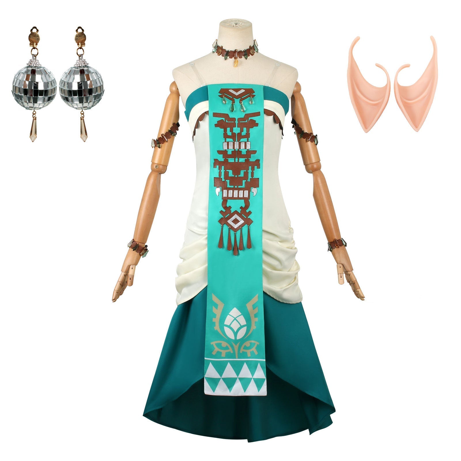 Halloween Costume Princess Cosplay Dress Princess Zela Costume With Ears Accessories