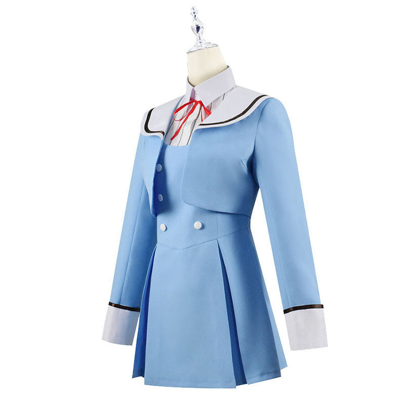 High-Rise Invasion Kuon Shinzaki Cosplay Costume Blue Dress Women Girls Cosplay Outfit For Halloween