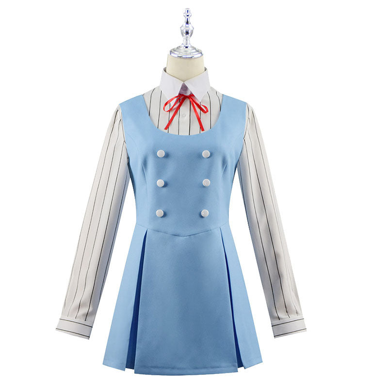 High-Rise Invasion Kuon Shinzaki Cosplay Costume Blue Dress Women Girls Cosplay Outfit For Halloween