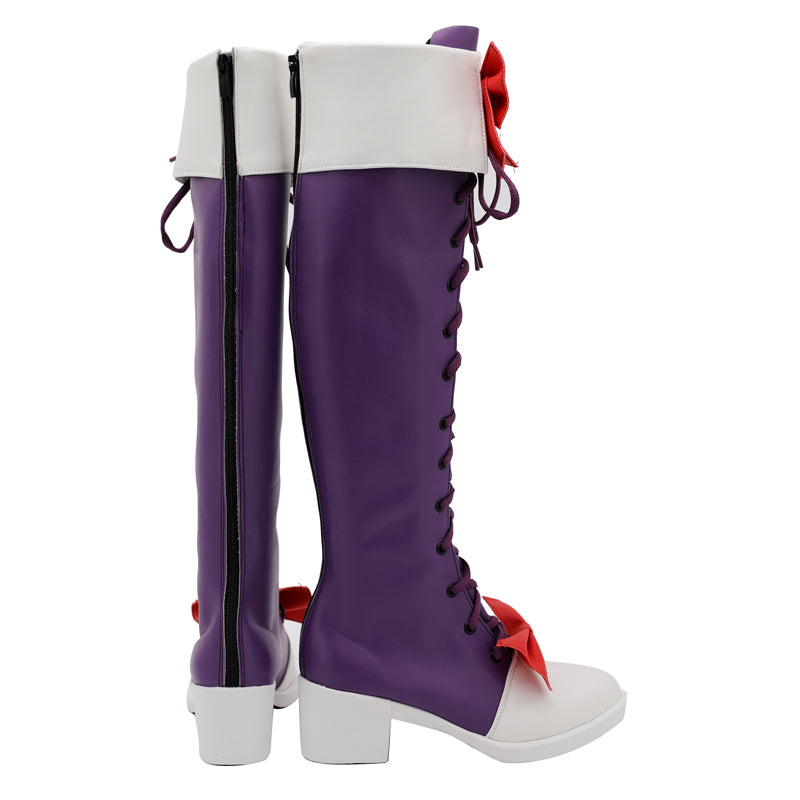 High-Rise Invasion Maid Mask Cosplay Boots Halloween Carnival Costume Accessories PU Leather Shoes