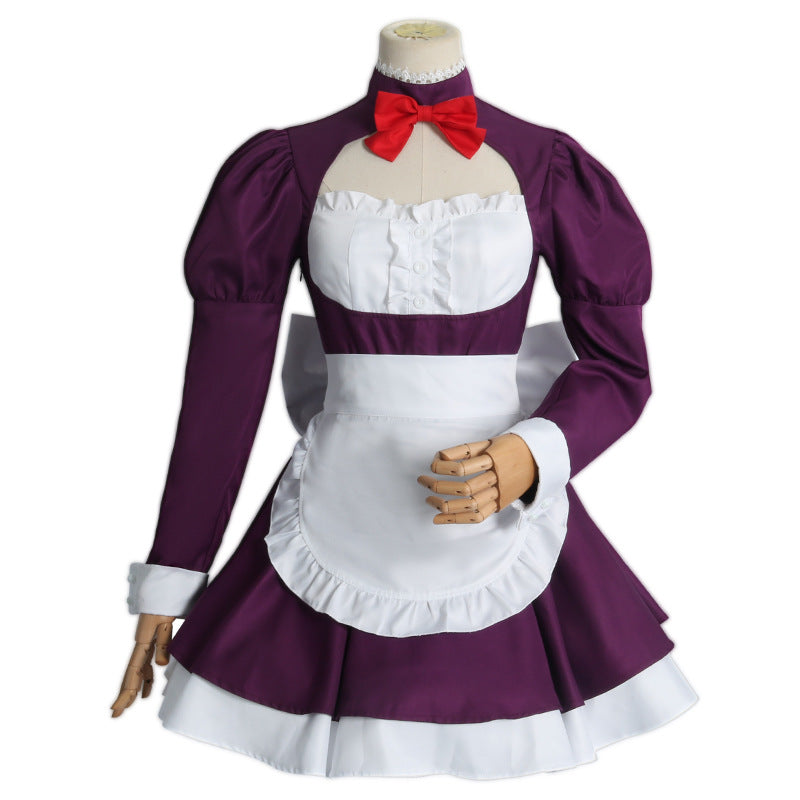 High-Rise Invasion Maid Mask Cosplay Maid Dress Costume With Mask Outfit For Halloween Carnival