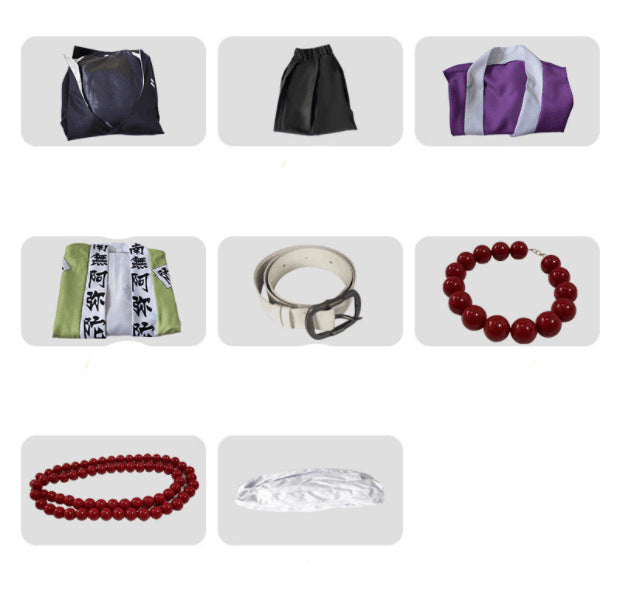 Anime Gyomei Himejima Cosplay Costume Full Set With Necklace and Bracelets