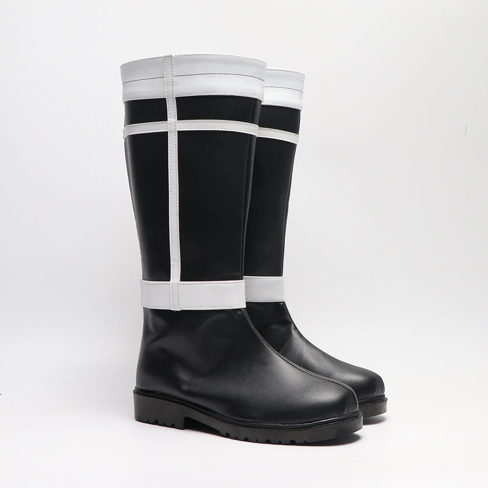 Himmel Costume Shoes PU Leather Black Boots Frieren Beyond Journey's End Cosplay Accessories