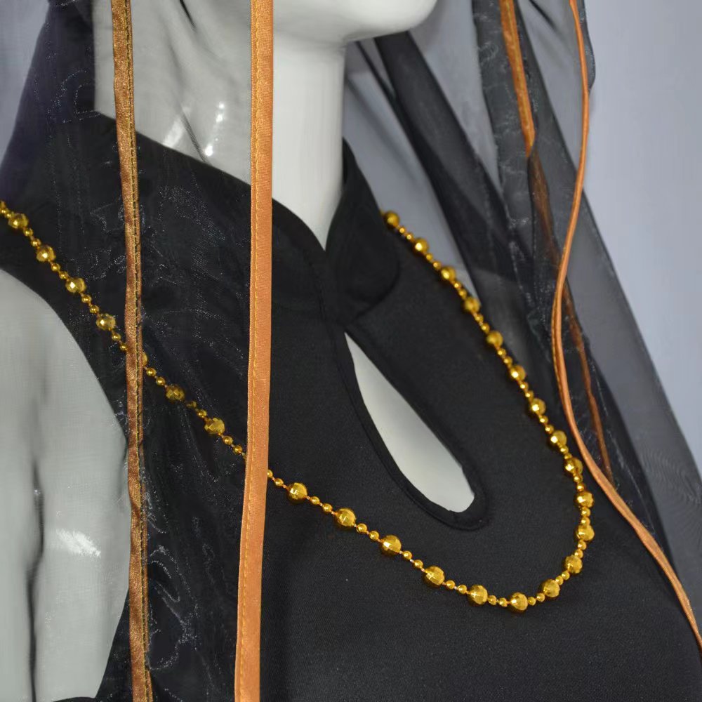 Hinata Black Wedding Dress Costume Outfit Halloween Cosplay Costume