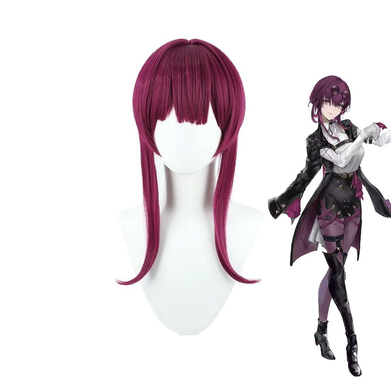 Honkai: Star Rail Kafka Costume Wigs Wine Red Long Wigs