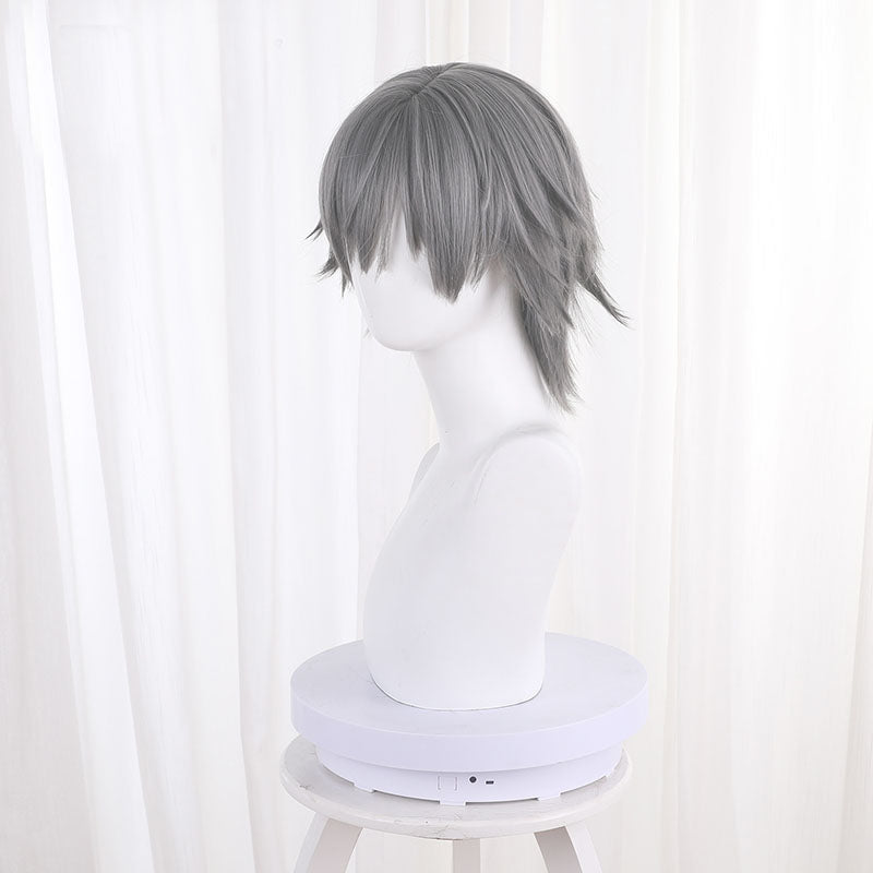 Honkai: Star Rail Trailblazer Caelus Costume Wigs Grey Short Wigs