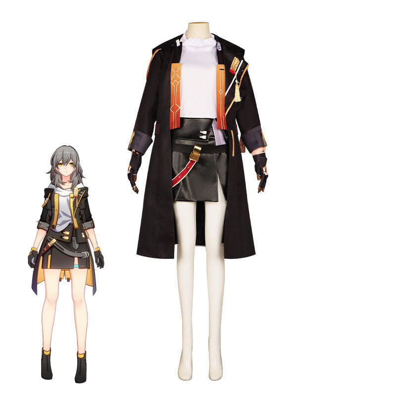 Honkai: Star Rail Trailblazer Stelle Costume Uniform With Cloak Halloween Cosplay Costume