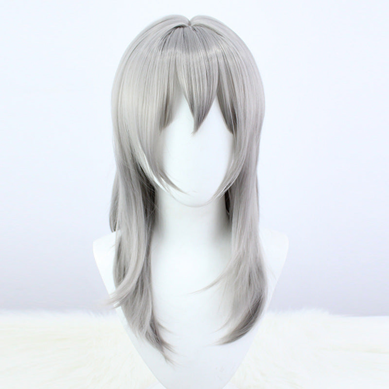 Honkai: Star Rail Trailblazer Stelle Costume Wigs Grey Long Wigs