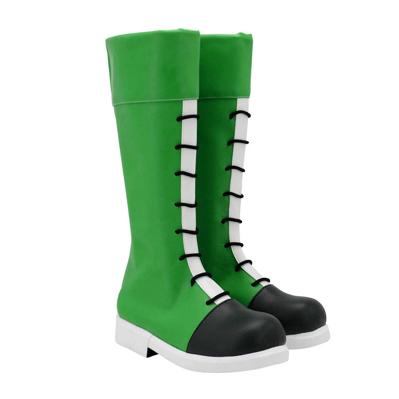 Gon Freecss Cosplay Shoes Green PU Leather Costume Boots