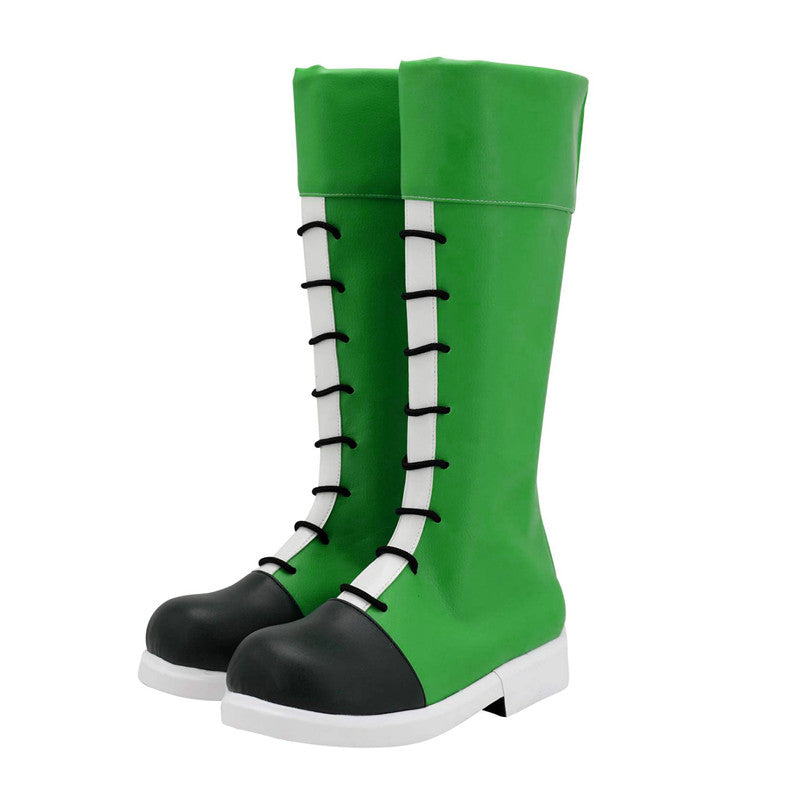 Gon Freecss Cosplay Shoes Green PU Leather Costume Boots