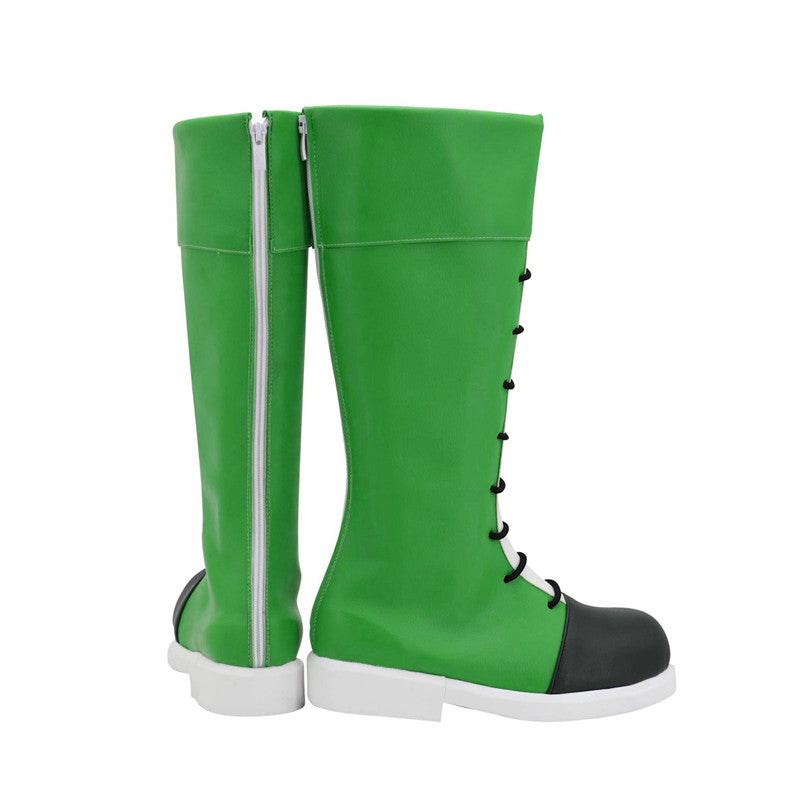 Gon Freecss Cosplay Shoes Green PU Leather Costume Boots