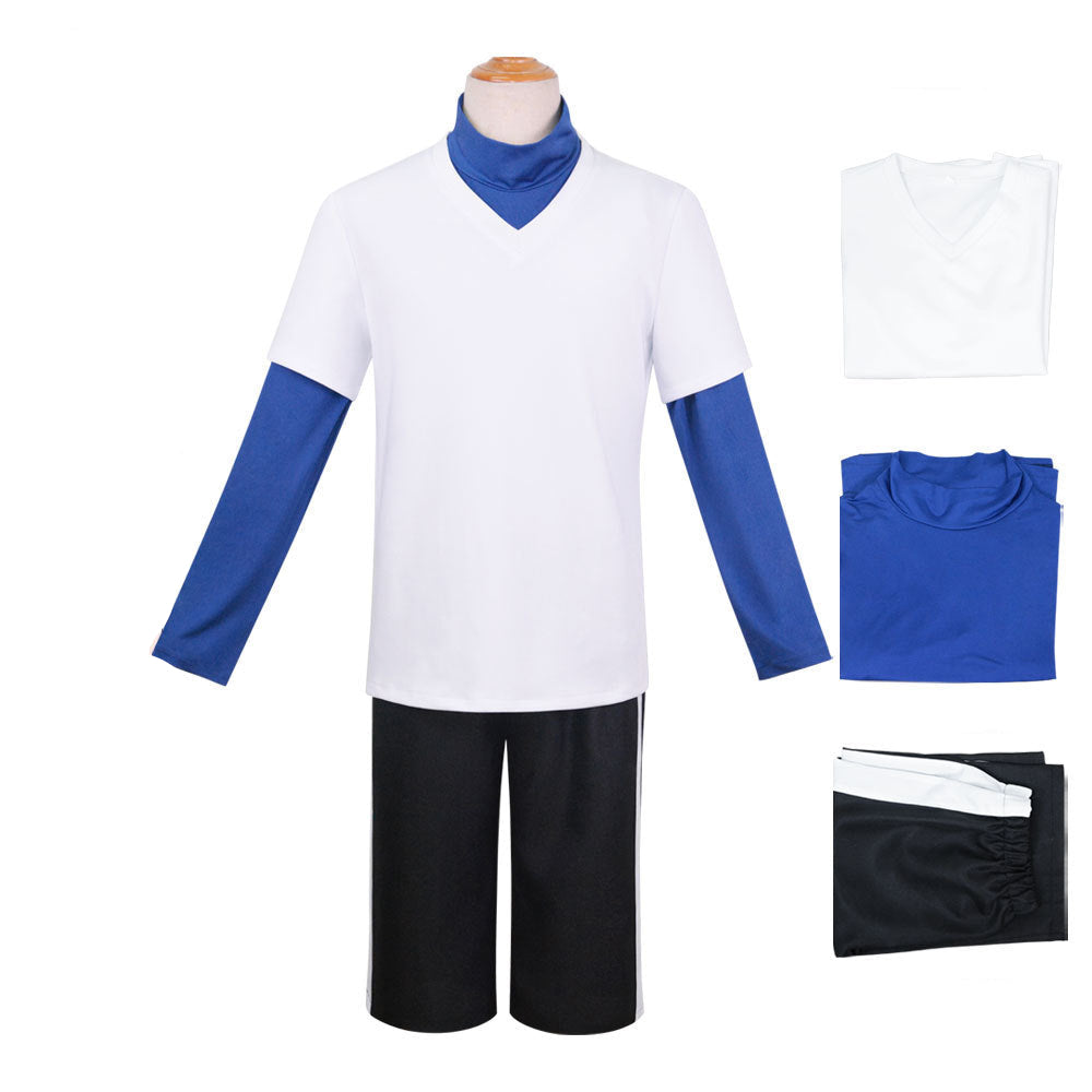 Killua Zoldyck Cosplay Costume Outfit+Wigs+Cosplay Shoes Halloween Costume Set