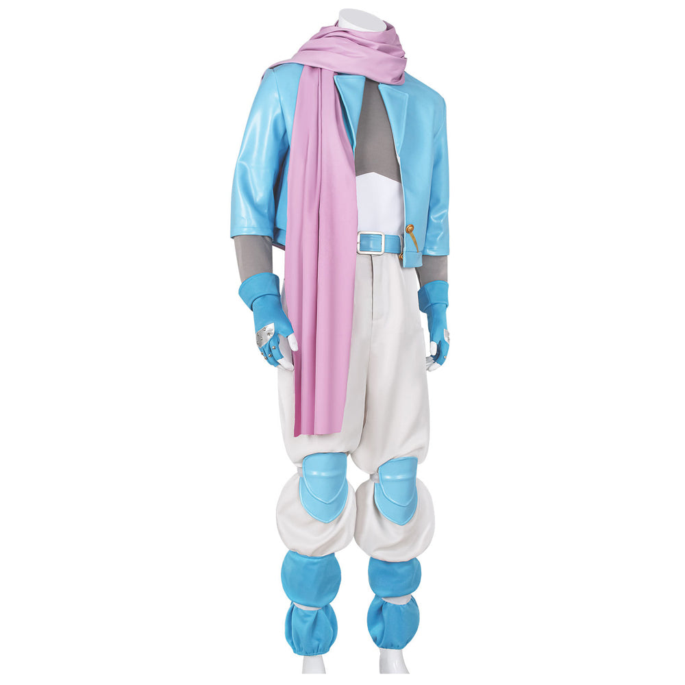 JOJO Caesar Anthonio Zeppeli Blue Outfit Costume Halloween Cosplay