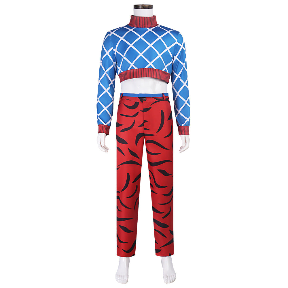 JOJO Guido Mista Costume+Boots Whole Set Halloween Costume Outfit